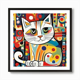 Colorful Cat Art Print