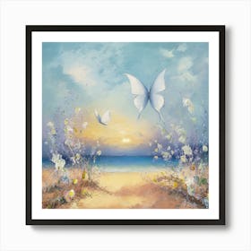 Butterfly On The Beach 16 Art Print