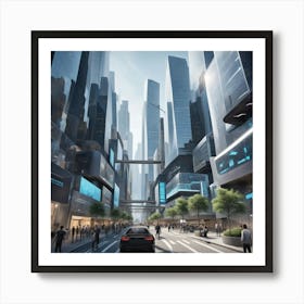 Futuristic Cityscape 2 Art Print