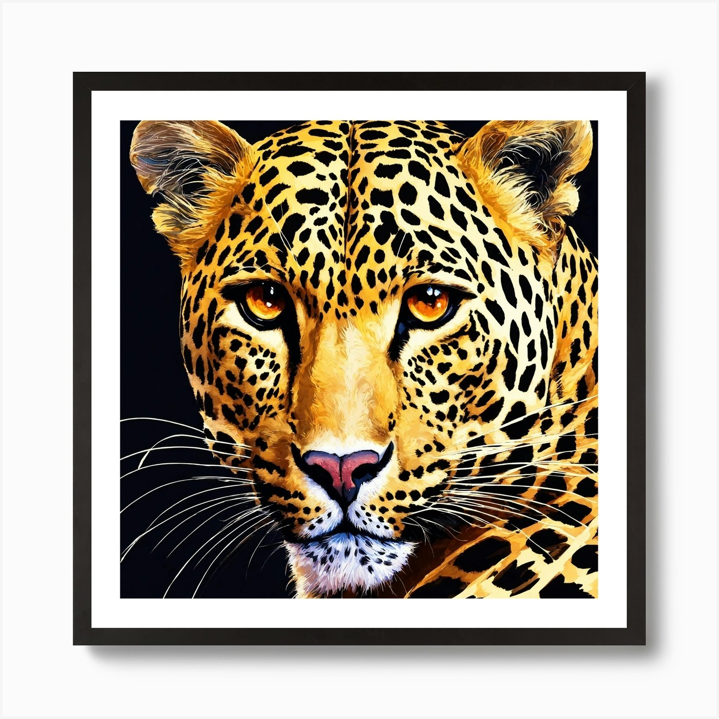 Leopard Watercolor Painting Art Print