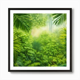 Tropical Jungle Background 1 Art Print