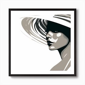 Woman In A Hat 31 Art Print