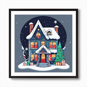 Christmas House 141 Art Print