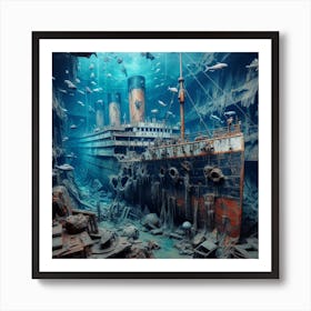 Titanic Under The Sea Art Print