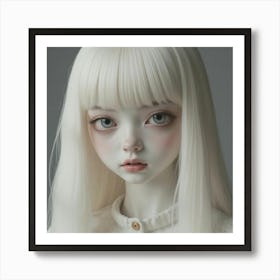 White Haired Doll 1 Art Print