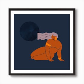 Luna Square Art Print