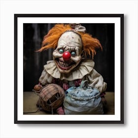 Spooky Clown Art Print