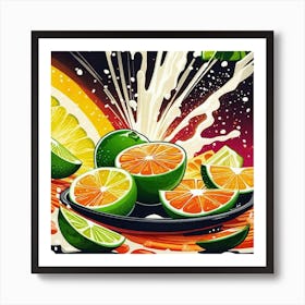 Orange Juice Splash of salt Art Print