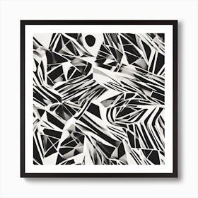 Abstract Black And White Art Print