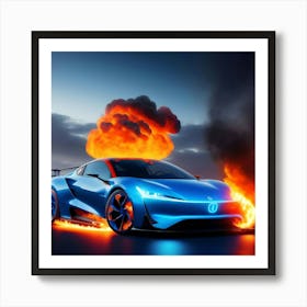 Futuristic Sports Car Art Print