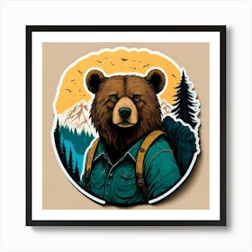 Bear In The Woods Art Print