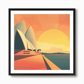 A Sydney Opera House In Sydney Lofi Illustration 1720432824 2 Art Print