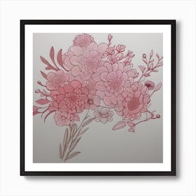 Pink Floral Art Print