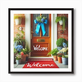 Welcome door Art Print