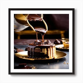 Chocolate Pouring Art Print