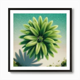 Aerial View Of Palm Tree On The Beach Art Print