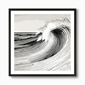Wave Breaking Art Print