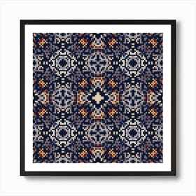 Decorative background made from small squares. 4 Art Print