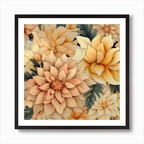 Dahlias Art Print