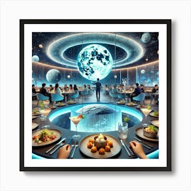 An Immersive Dining Experience At The Futuristic Satellite Fusion Restaurant 1024x1024 Poster