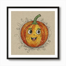 Halloween Pumpkin 6 Art Print