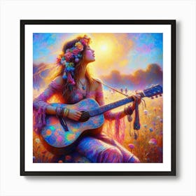 Psychedelic Hippie Art Print