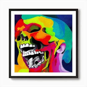 Colorful Skull Art Print