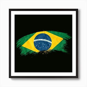 Flag Brazil Country Symbol Art Print