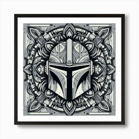 The Mandalorian Star Wars Art Print Mandala Art Print