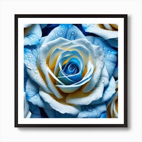 Blue Roses 4 Art Print