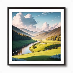 Landscape Painting Art Print