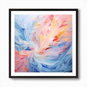 AI Opalescent Whisper Waltz Art Print