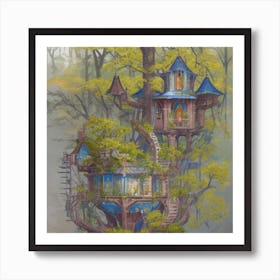 A stunning tree house that is distinctive in its architecture 6 Art Print