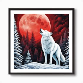 Howling Wolf 5 Art Print