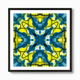 Ukraine Symbol Blue And Yellow Pattern 4 Art Print