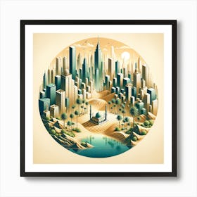 Oasis In City Grand Art Print