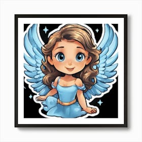 Fairy Girl With Wings Art Print