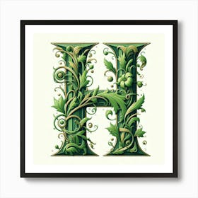 Letter H 1 Art Print