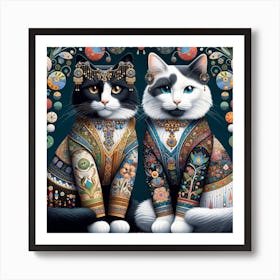 The Majestic Cats 8 Art Print