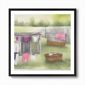 Laundry Day Art Print Laundry Basket 9 Art Print