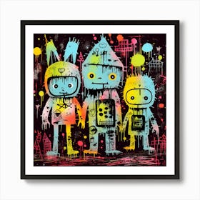 Three Robots Art Print