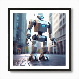 Robot In The City 79 Art Print