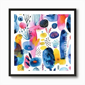 Watercolor Pattern Art Print