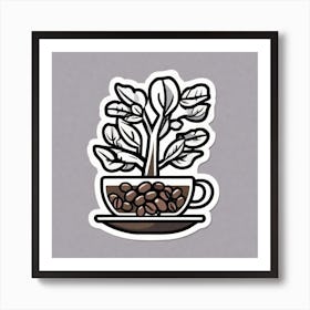 Coffee Tree In A Cup 1 Art Print