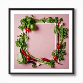 Fresh Vegetables In A Frame 4 Art Print