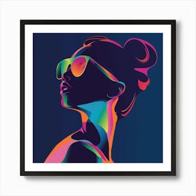 Woman In Sunglasses 7 Art Print