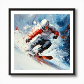 Snowboarder Art 1 Art Print