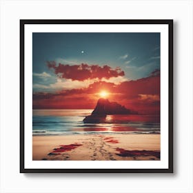 Sunrise On The Beach Art Print