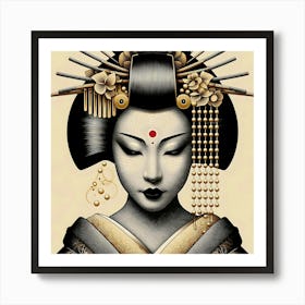 Geisha art333 Art Print