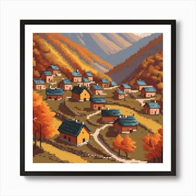 Autumn Village 11 Art Print